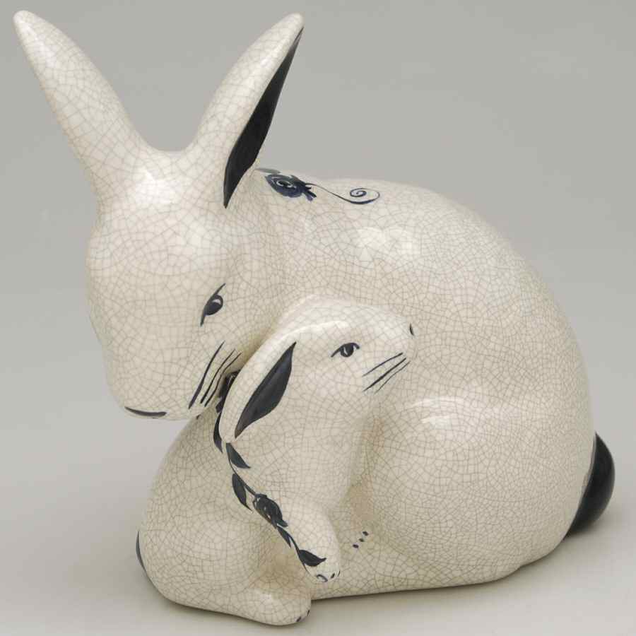 Dedham Rabbit Mama & Baby Rabbit Figurine by Potting Shed-1