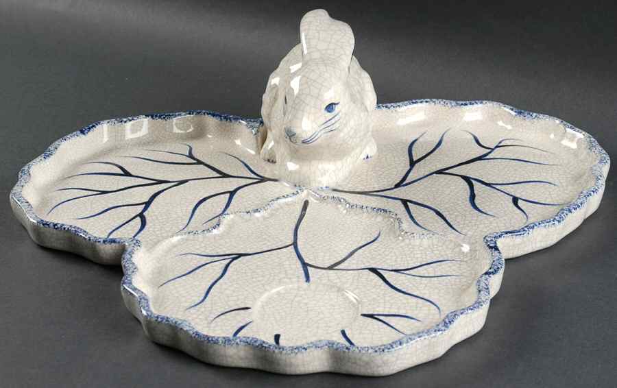 Dedham Rabbit Chip & Dip-Base Only by Potting Shed-1
