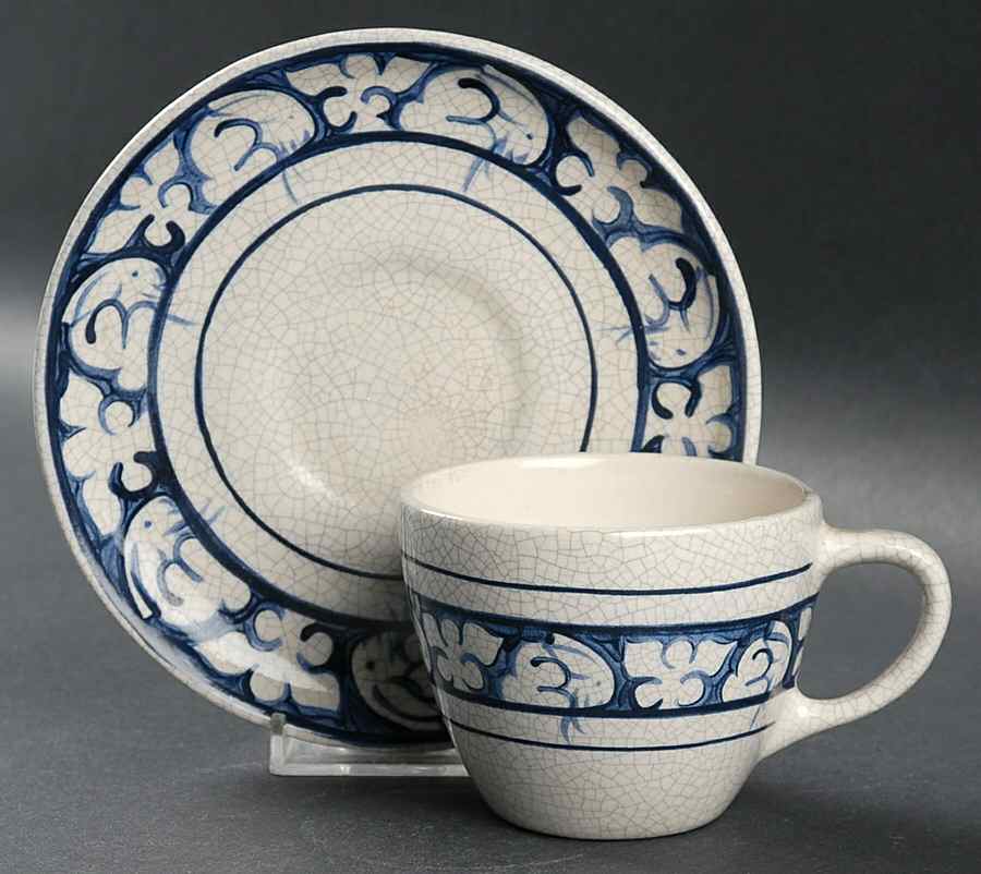 Dedham Rabbit Flat Cup & Saucer Set by Potting Shed-1