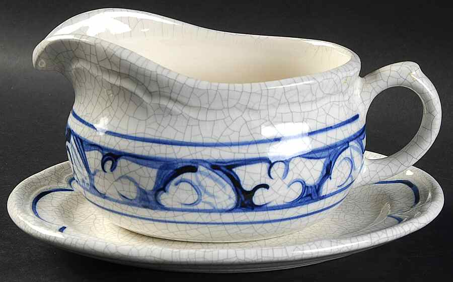 Dedham Rabbit Gravy Boat & Underplate/Relish by Potting Shed-1