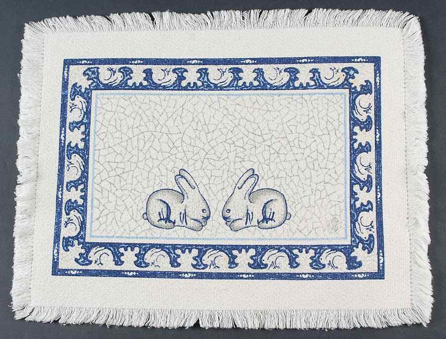 Dedham Rabbit Cloth Placemat by Potting Shed-1
