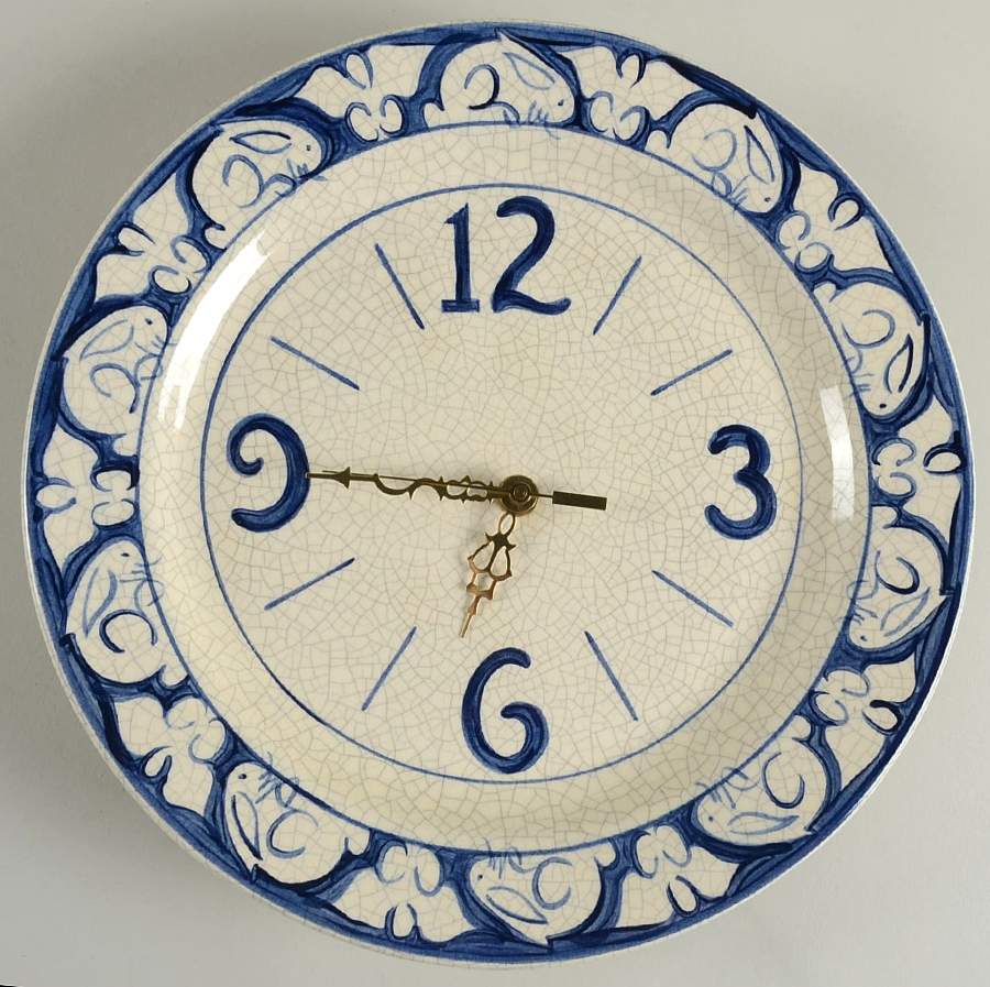 Dedham Rabbit Hanging Wall Clock by Potting Shed-1