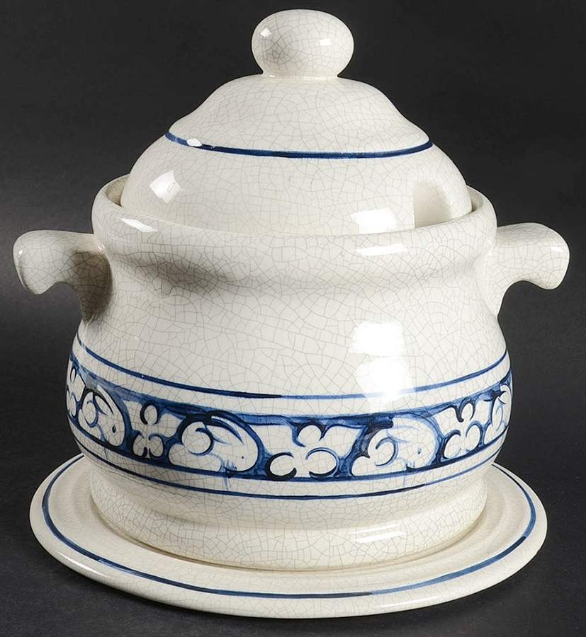 Dedham Rabbit Small Tureen w/Lid & Underplate by Potting Shed-1