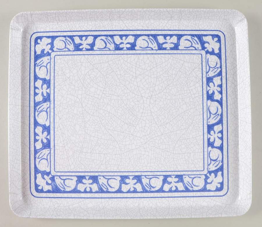 Dedham Rabbit 12" Rectangular Melamine Tray by Potting Shed-1