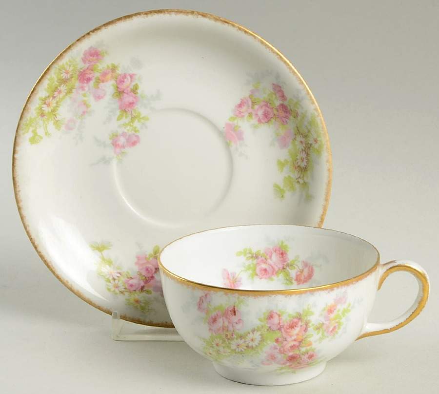 POY146 Footed Cup & Saucer Set by Jean Pouyat-1