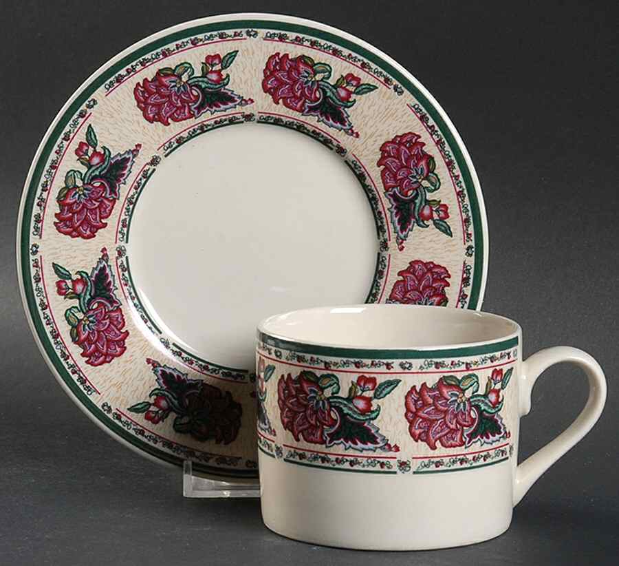 Paisley Garden Flat Cup & Saucer Set by Preferred Stock-1