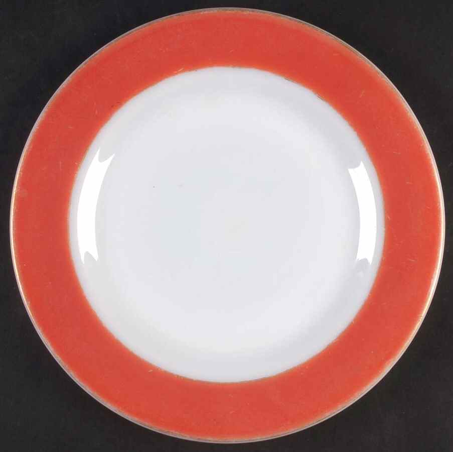 Red Gold Salad Plate by Pyrex-1