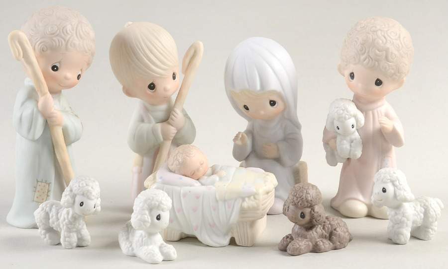 Come Let Us Adore Him-Nativity Fish-9 Piece Nativity Set - Fish Trademark, No Box by Precious Moments-1