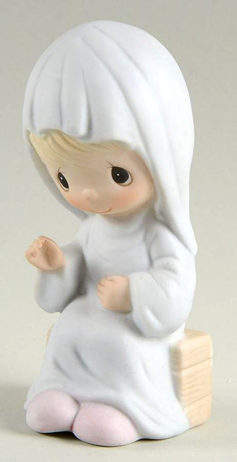 Come Let Us Adore Him-Nativity Triangle-Mary - No Box-Triangle Mark by Precious Moments-1