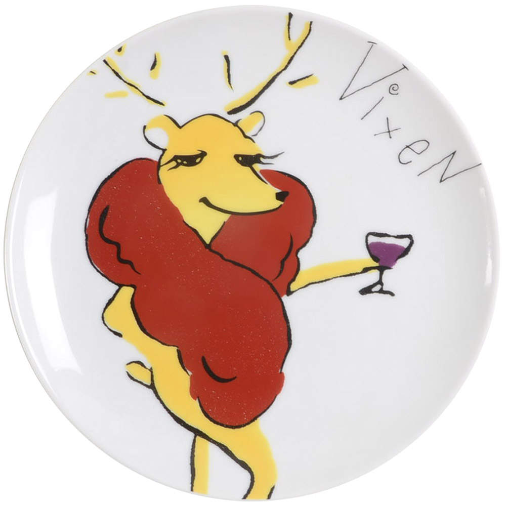 Reindeer Appetizer Plate by Pottery Barn China-1