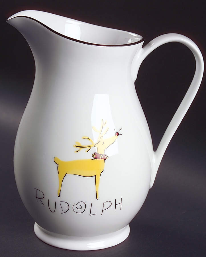 Reindeer 70 Oz Pitcher by Pottery Barn China-1