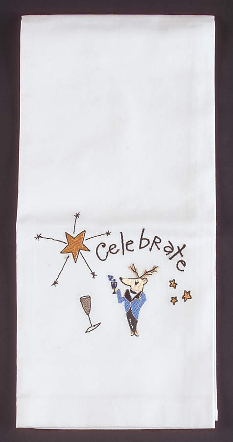 Reindeer Cloth Hand Towel by Pottery Barn China-1