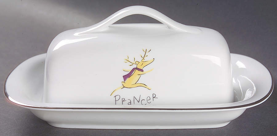 Reindeer 1/4 Lb Covered Butter by Pottery Barn China-1