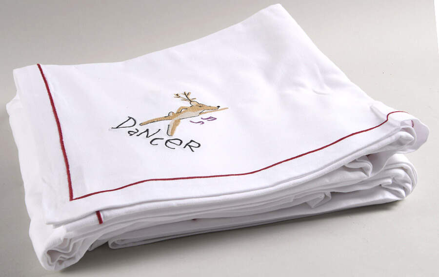 Reindeer 70" X 108" Rectangular Tablecloth by Pottery Barn China-1