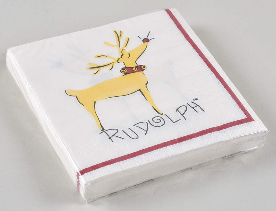 Reindeer Package of Paper Beverage Napkins by Pottery Barn China-1