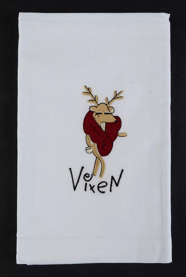 Reindeer Cloth Hand Towel by Pottery Barn China-1
