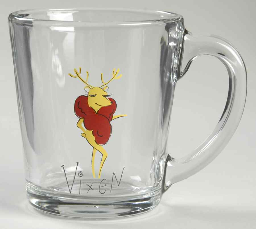 Reindeer Glassware Mug by Pottery Barn China-1