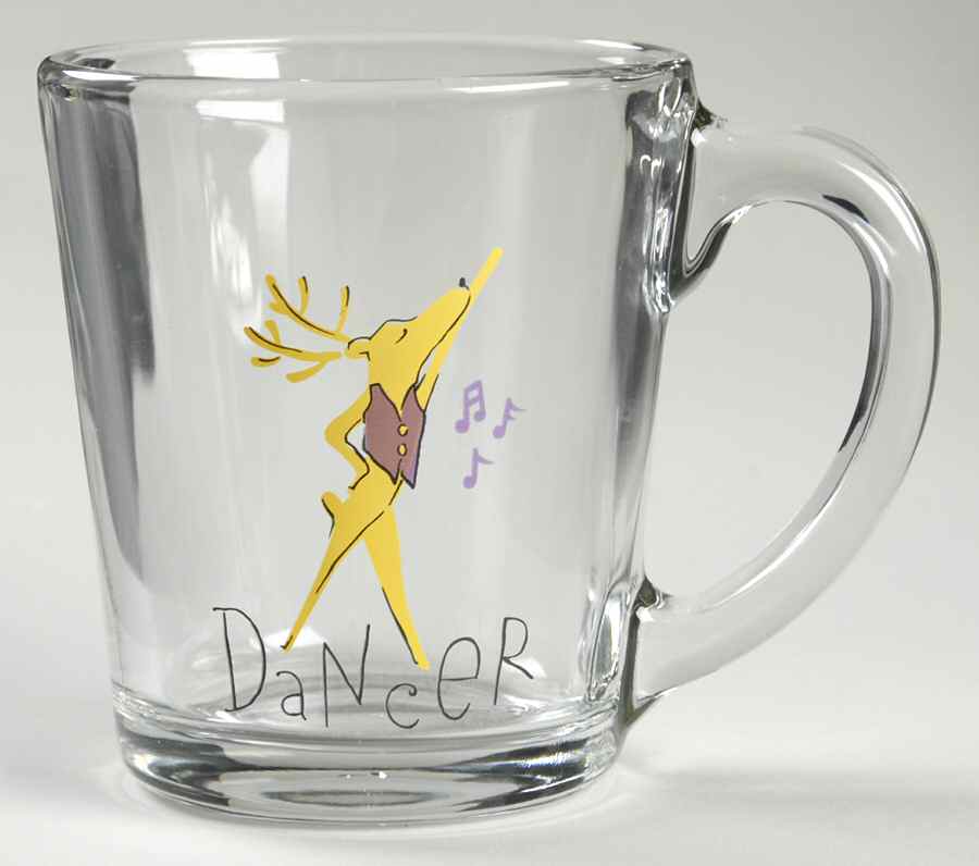 Reindeer Glassware Mug by Pottery Barn China-1