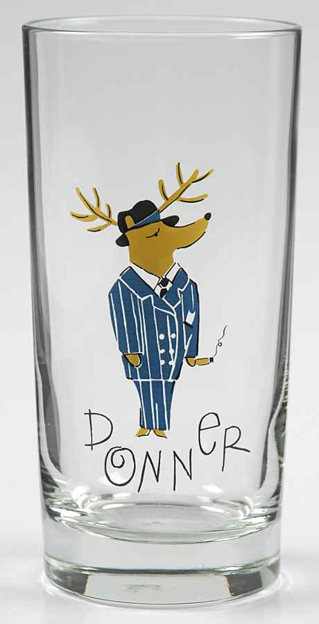 Reindeer 10 Oz Glassware Tumbler by Pottery Barn China-1