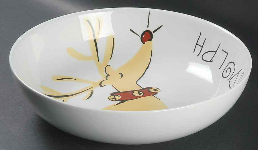 Reindeer 12" Nesting Bowl by Pottery Barn China-1