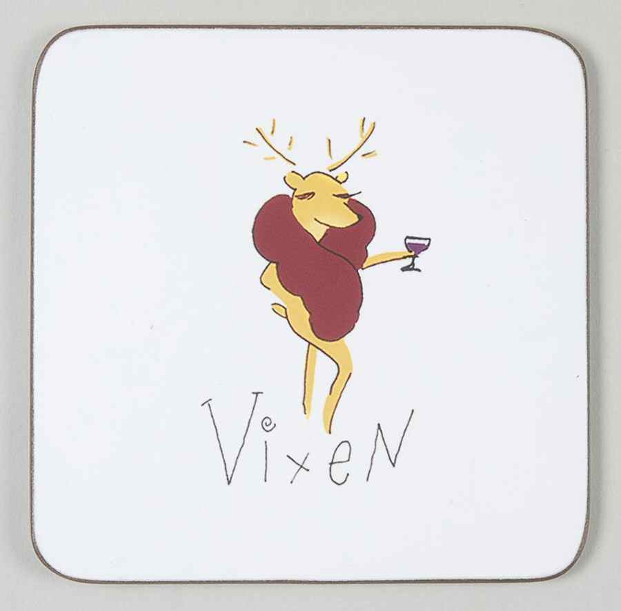 Reindeer Square Corkback Coaster by Pottery Barn China-1