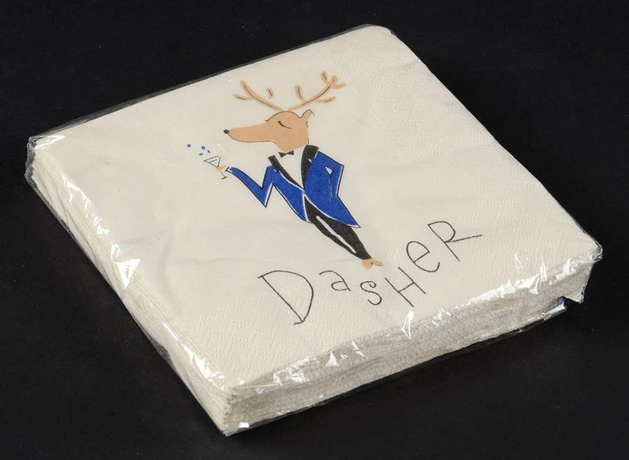 Reindeer Package of Paper Beverage Napkins by Pottery Barn China-1