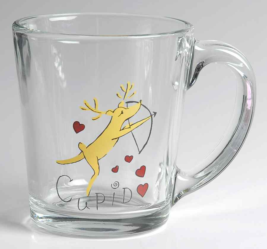 Reindeer Glassware Mug by Pottery Barn China-1
