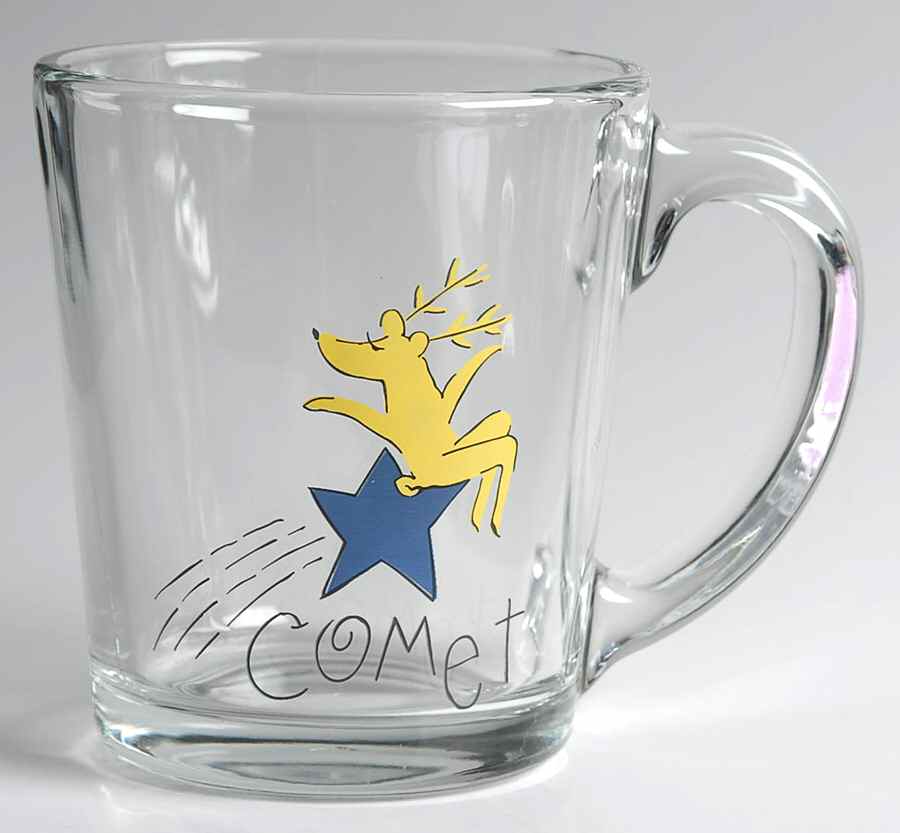 Reindeer Glassware Mug by Pottery Barn China-1