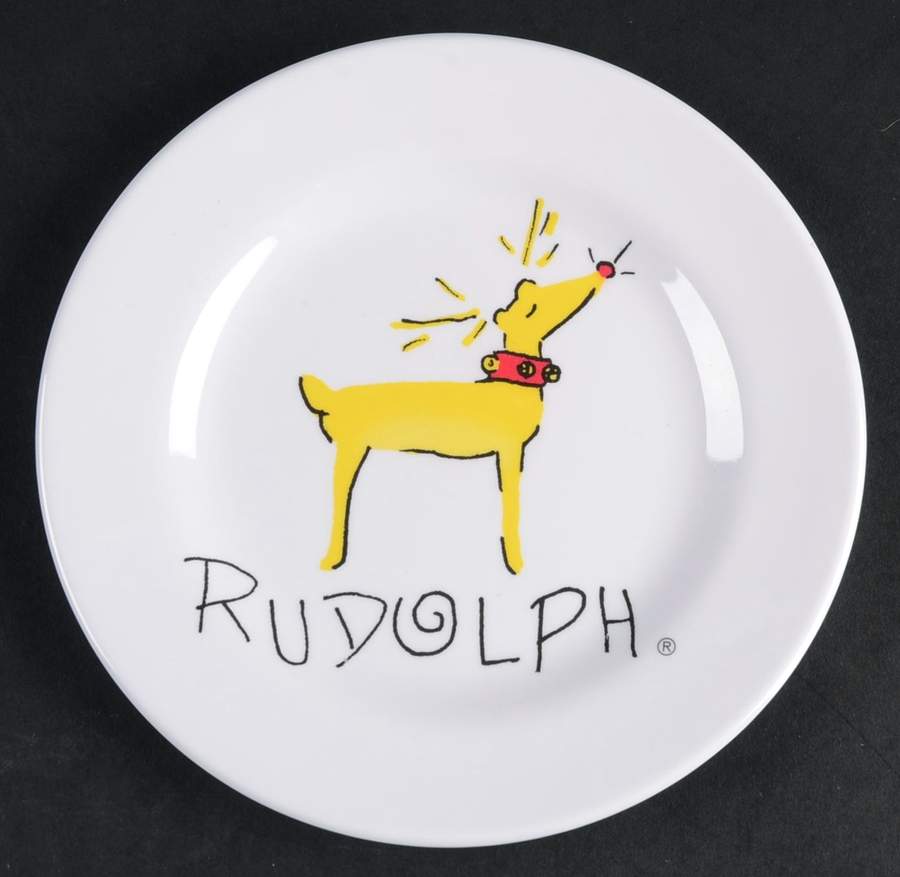 Reindeer Melmac/Melamine Child's Plate by Pottery Barn China-1
