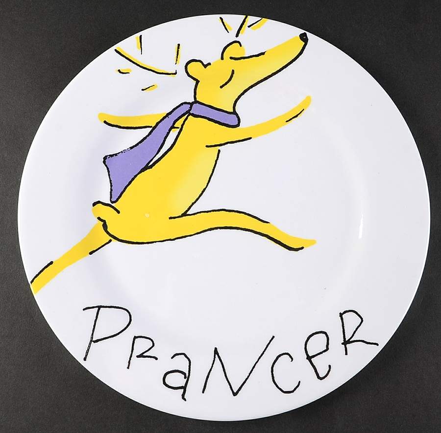Reindeer Melamine Dinner Plate by Pottery Barn China-1