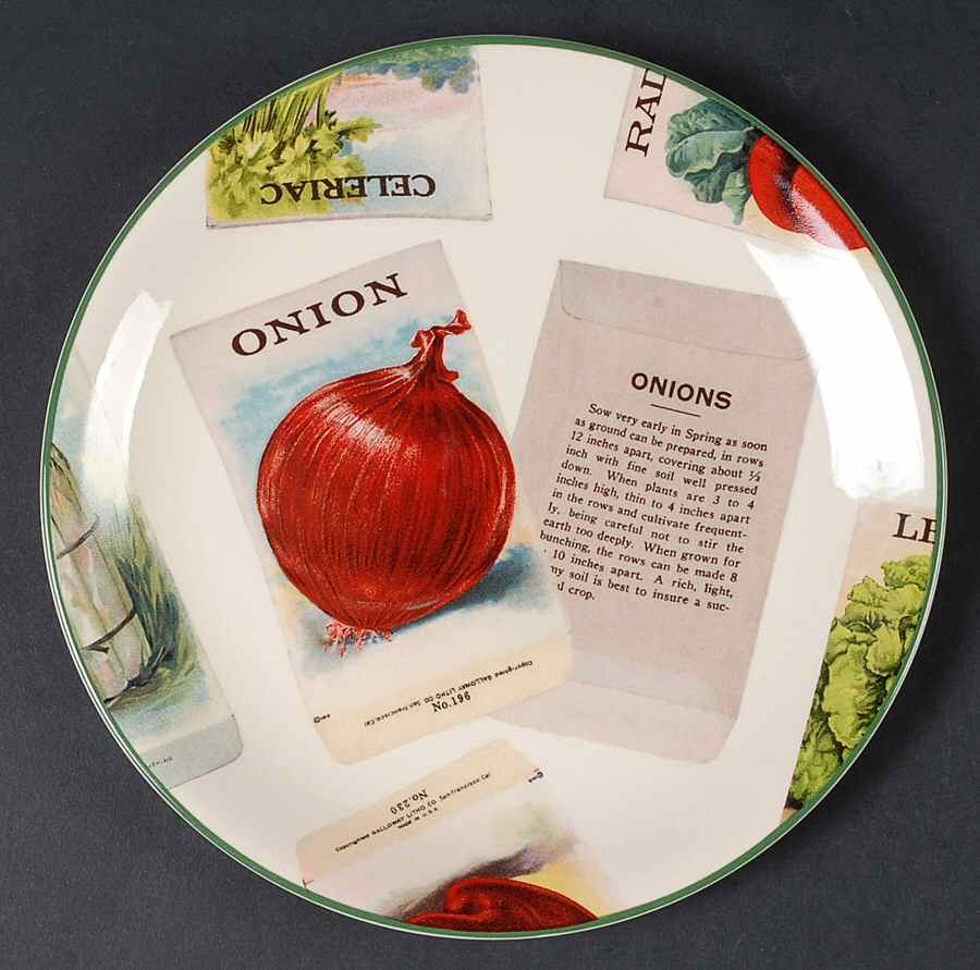 Seed Packets Salad Plate by Poole Pottery-1