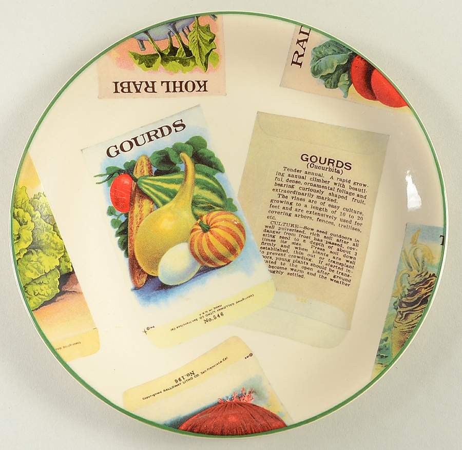 Seed Packets Salad Plate by Poole Pottery-1