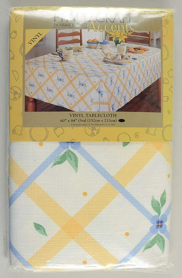 Summer Breeze Oval Vinyl Tablecloth 60" X 84" by Pfaltzgraff-1