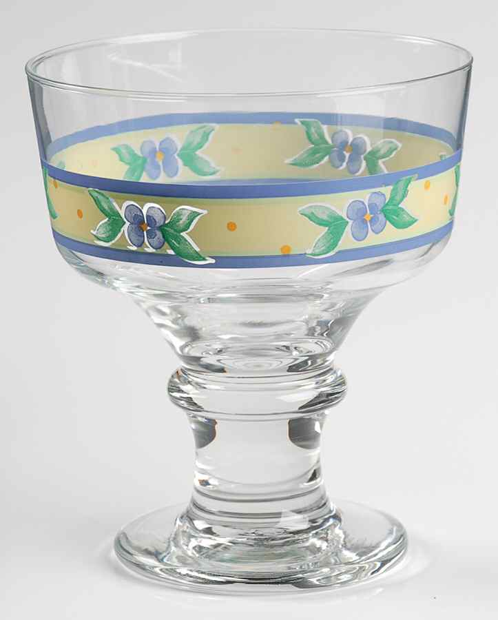 Summer Breeze Glassware Footed Dessert by Pfaltzgraff-1