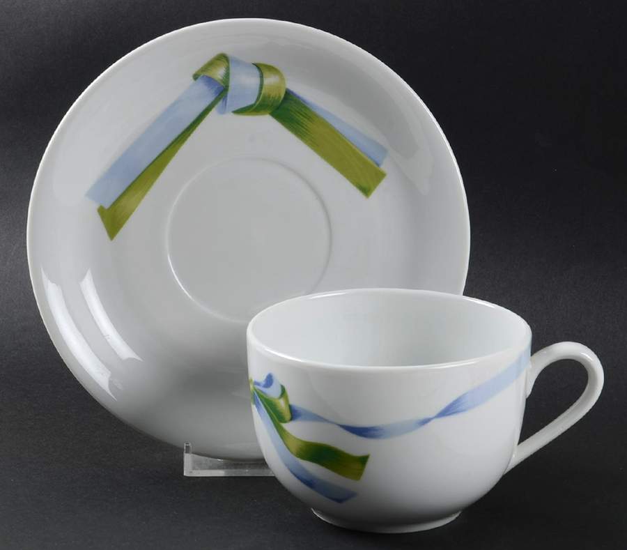 PJC1 Flat Cup & Saucer Set by Porclan Jacques Cour-1