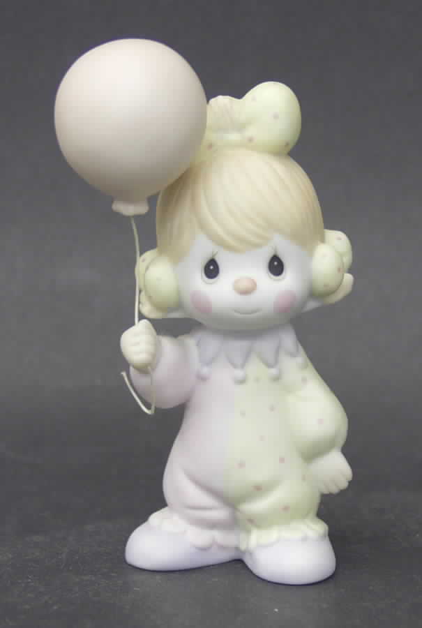 Clown-Girl with Balloon Flower-Clown Girl With Balloon - Flower Trademark With Box by Precious Moments-1