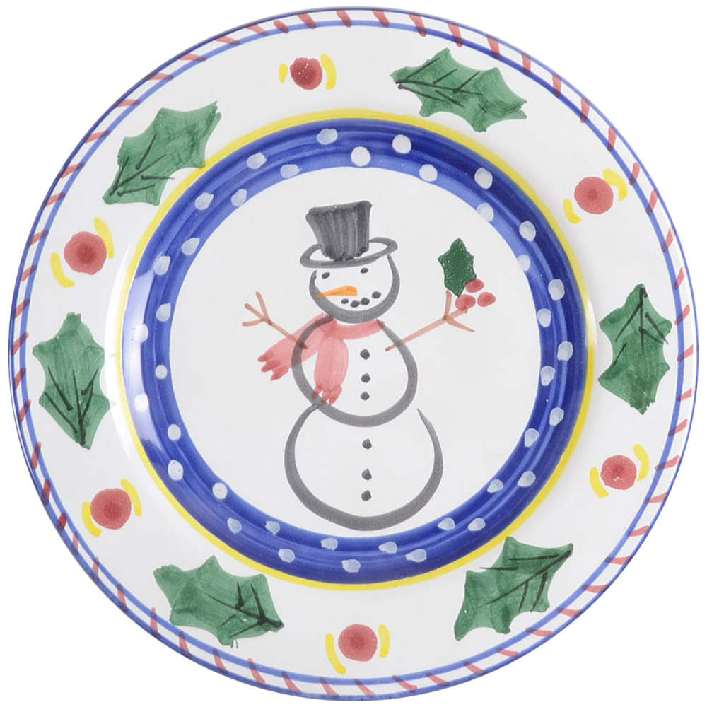 Snowman Dessert Luncheon Plate by Presenttense-1