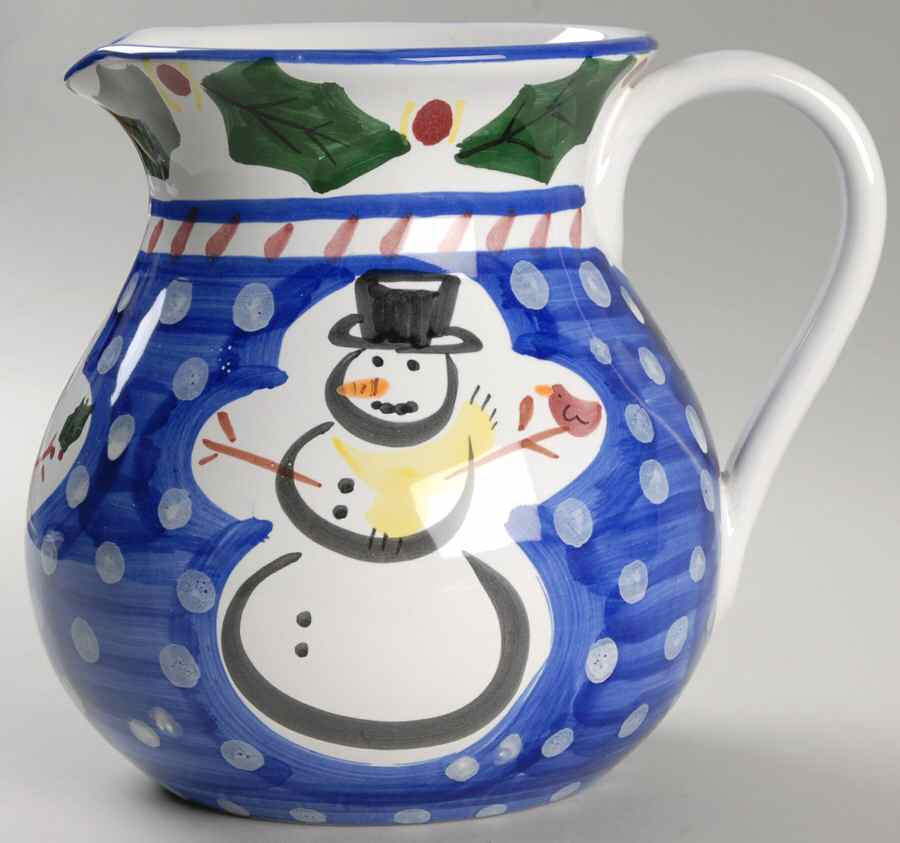 Snowman 80 Oz Pitcher by Presenttense-1