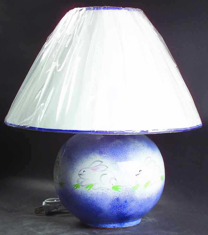 Hippity Hop Blue Electric Lamp & Shade by Presenttense-1