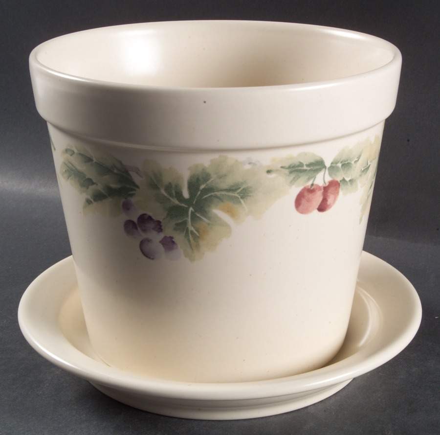 Jamberry 6" Flower Pot & Underplate by Pfaltzgraff-1