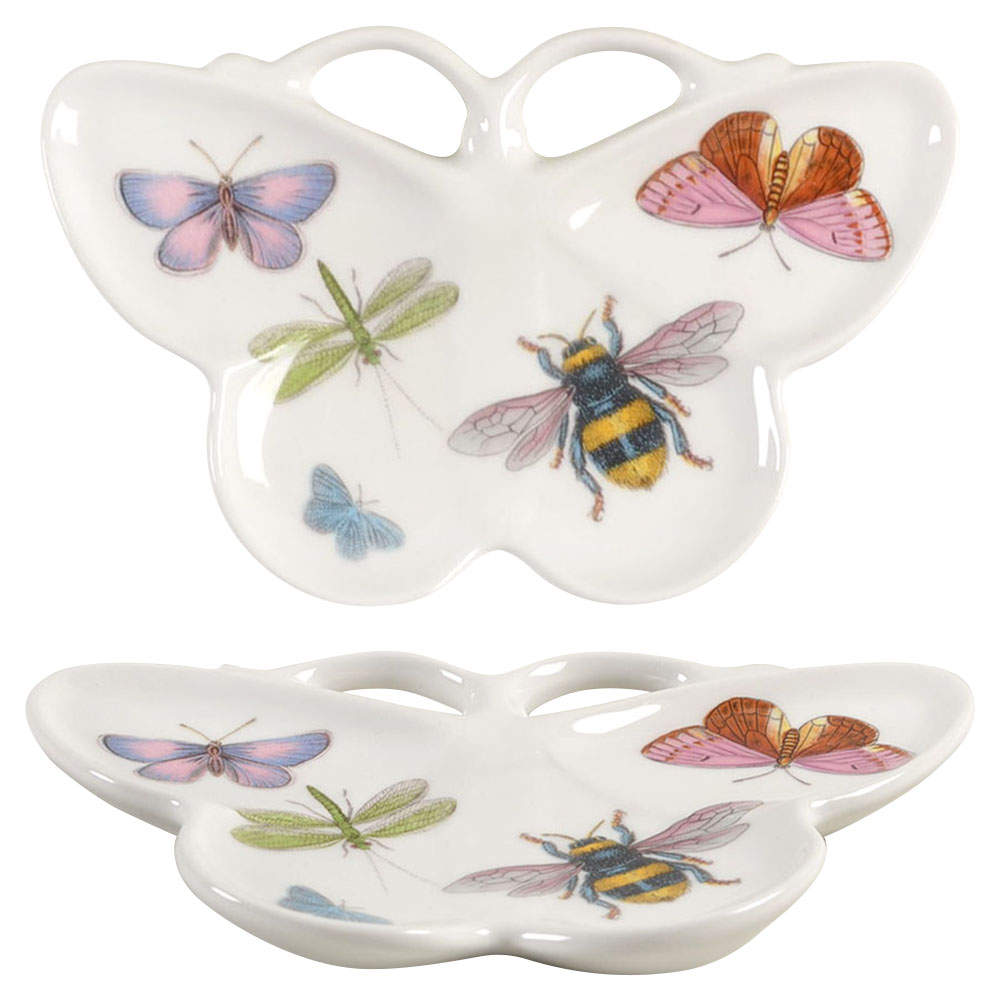 Botanic Garden Butterflies Spoon Rest/Holder (Holds 1 Spoon) by Portmeirion-1