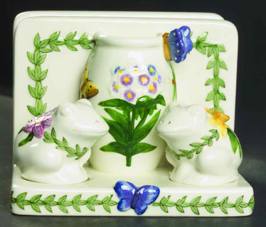 Botanic Garden Countertop Collection Figural Napkin/Salt & Pepper Set by Portmeirion-1