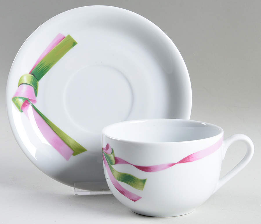 PJC2 Flat Cup & Saucer Set by Porclan Jacques Cour-1
