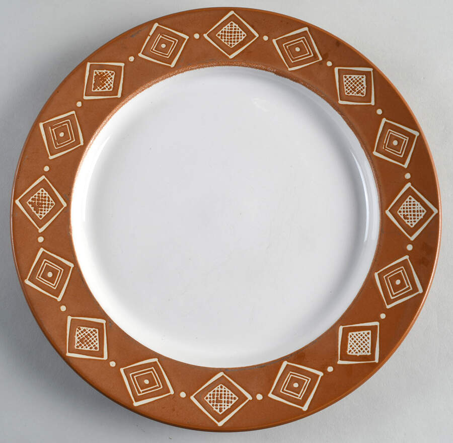 Bongo (Brown) 12" Chop Plate (Round Platter) by Pottery Barn China-1
