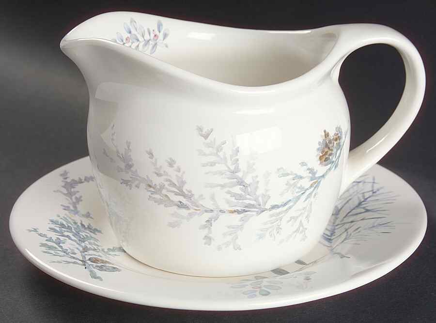 Winter Frost Gravy Boat & Underplate by Pfaltzgraff-1