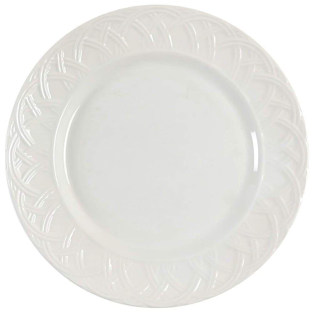 Basket Relief Dinner Plate by Pier 1-1