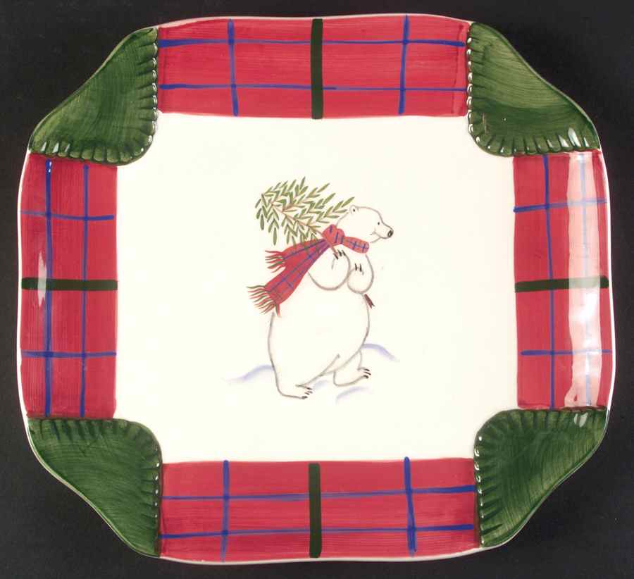 Snow Bear Cookie Plate by Pfaltzgraff-1