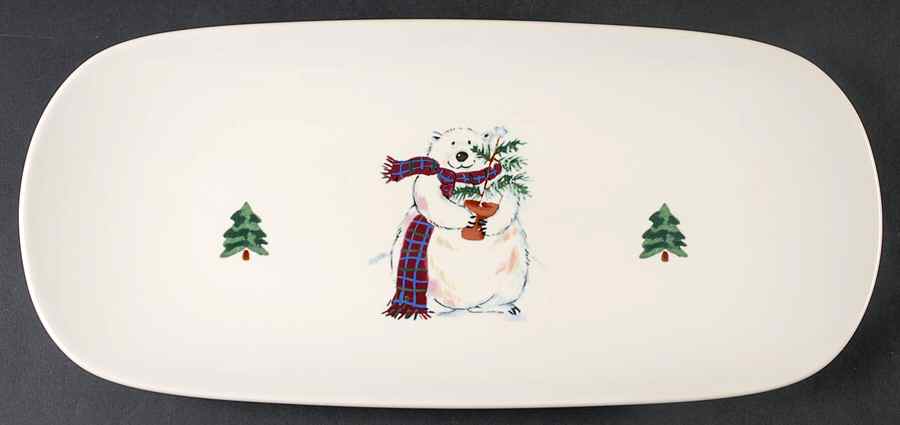 Snow Bear 16" Rectangular Serving Platter by Pfaltzgraff-1