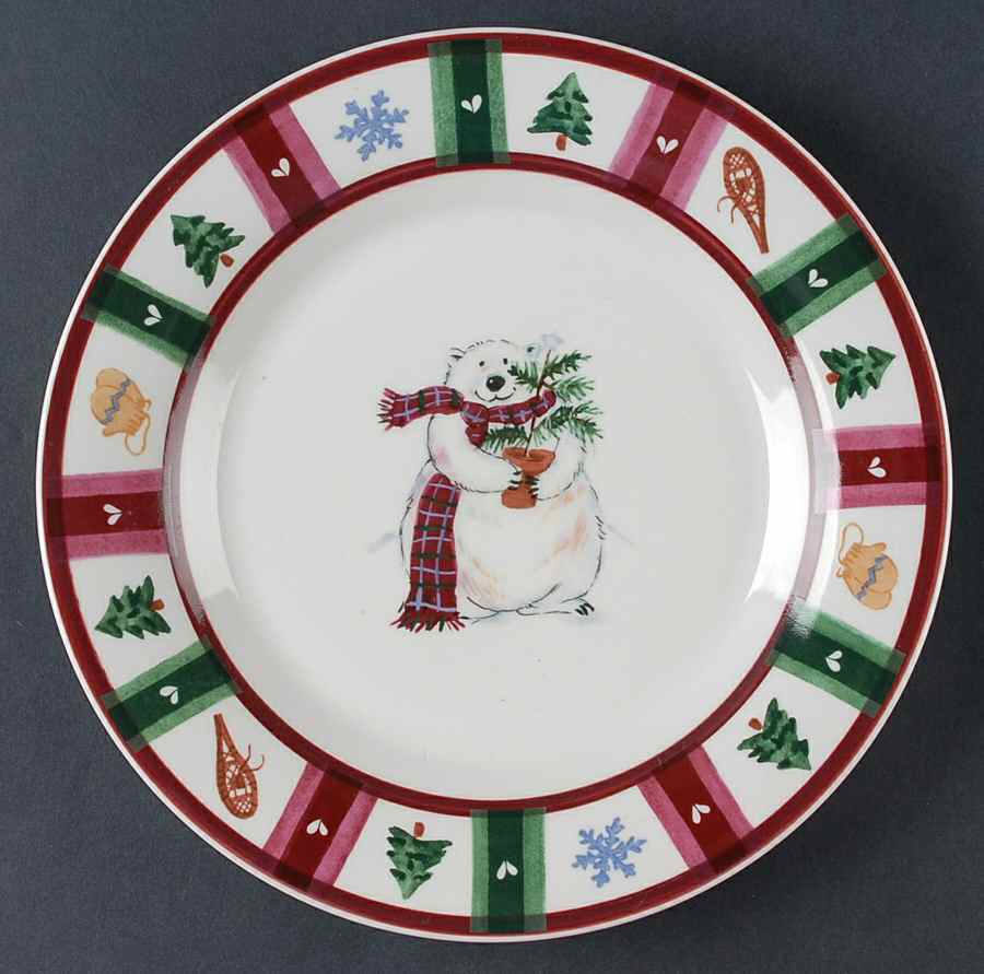 Snow Bear Dinner Plate by Pfaltzgraff-1
