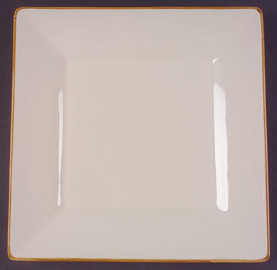 Asian Square Putty Dinner Plate by Pottery Barn China-1